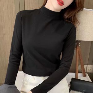Winter Coat for Women Heattech Long Sleevesn Thermal Top for Women Thermal Underlay Solid Color Warm Top for Both