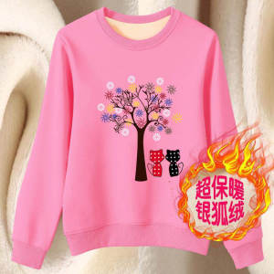 Áo Nỉ Dày Cho Bé Gái Áo Nỉ Cổ Tròn Cho Bé Trai Áo Nỉ Mùa Đông Cho Trẻ Em Ấm Áp Thời Trang Phong Cách Hàn Quốc Dài Tay Rộng Rãi