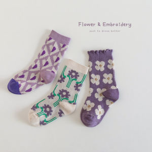 ถุงเท้าเด็กผู้หญิงผ้าฝ้ายแท้ ถุงเท้าผู้หญิงฤดูใบไม้ผลิและฤดูใบไม้ร่วง ถุงเท้าผู้หญิงติดโบว์ผีเสื้อ ถุงเท้าเด็กสไตล์เกาหลีหวาน ถุงเท้าเด็กเจ้าหญิง