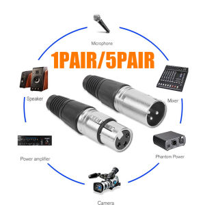 Jack Canon XLR Female & Male AR3F Stage Master 3 Pin Asli Original Konektor Connector Metal Plug