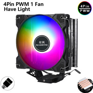 XAUNFENG 120mm Fan mute 4Pin/PWM Rapid Air-cooled 4/6 Heat Pipe CPU Cooler install LGA2011 2066 115x 1200 1700 18xx AMD x79 x99