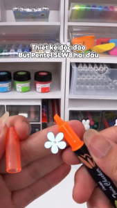 Bút nhớ 2 đầu Pentel SLW8 màu sắc tươi sáng nét viết rõ ràng bền màu và không làm nhòe hay lem chữ