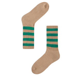 Couples Mid-Calf Striped Socks in Black And White Thick Needle Cotton Polyester Blend Sports Functional Luxury Socks for Men And Women