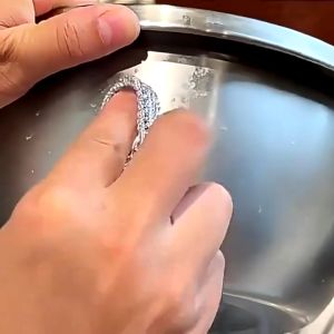 Kain Lap Kawat Dapur petak Kain Sikat Cuci Piring kain panci Pembersih Noda kain lap 2 sisi