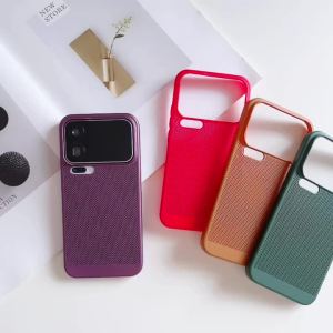 Luxury Mesh Grid Breathable Cooling Rugged Case For Xiaomi 17 15 Pro Max Ultra 15S Civi5 Pro Premium Retro Slim Back Phone Cover