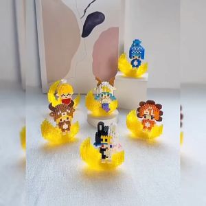 Mainan Glowing Lampu Seri Konstelasi Model DIY Blok Bangunan Bata Kit Bricks Bulan Anak Mainan Pendidikan