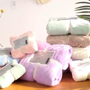 F&F : Towel 2 in 1 Luxury Large Microfiber Set Towel / Face Towel / Bath Towel / Tuala Doorgift /毛巾/Door Gift Kahwin / Pastel Towel 2 in 1 / Tuala Mandi Tuala Muka