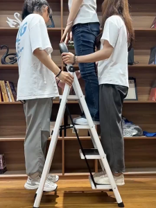 New Upgrade Iron Step Home Ladders  Folding home Ladder Home-use Portable Indoor Steel Ladder#039