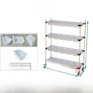 Multi-layer Hand-Push Material Handling Truck Mobile Sorting Vehicle Portable Tool Cart Warehouse Logistics Storage Rack