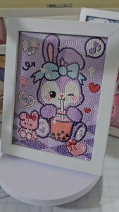 Set Lukisan Berlian 💎 DIY Diamond Painting 20x20CM Cute Cartoon Handmade Craft Kit Canvas Kids Gift