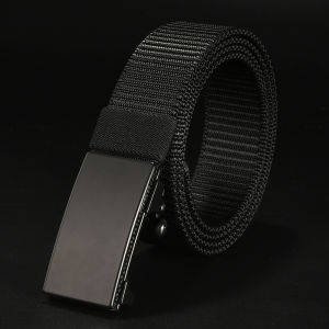 No Tooth Automatic Buckle Nylon Canvas Outdoor Leisure Breathable Belt Alloy Buckle Casual Style Mens Belt Fashion Accessories