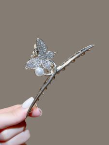 Elegant Large Butterfly Hair Claw Clip Stylish Shark Jaw Clip Fashionable Hair Accessories for Women Elegant Hair Grips