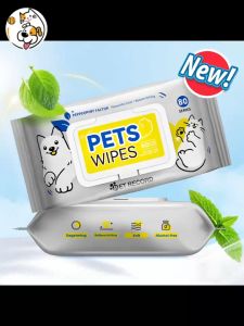 80pcs Pet Wipes Cat Wipes Dog Wipes Multifunctional Grooming Wet Tissues For Cleaning
