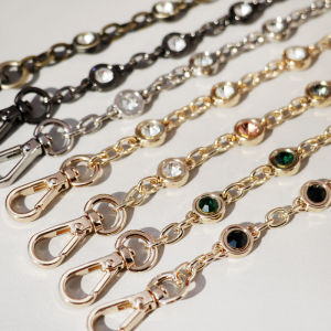 Fur Bag Metal Chain Single-Sided Diamond Handle DIY