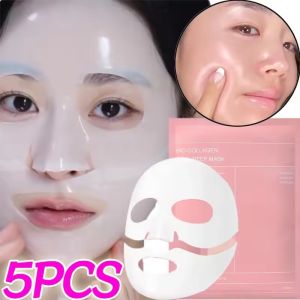 10Pcs Bio-Collagen Face Mask Firming Nourish Brightening Soft Gel Split Mask Shrink Hydrating Night Moisturized Masks