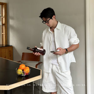 OXFREAK | Double Layer Loose Casual Mens Short Sleeve Shirt