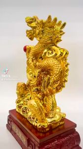 jasongo123 Feng Shui 2024 Dragon Statue- Chinese Dragon Figurine Ornament Attract Wealth Luck Office Home Decor