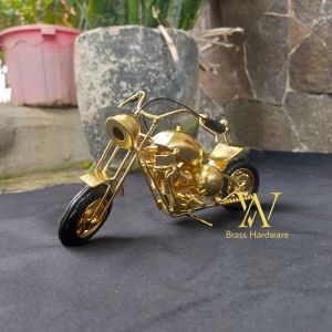 Diecast Miniatur Motor Harley Davidson Kuning Doff 1 Pcs
