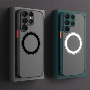 For Magsafe Phone Case For Samsung Galaxy S25 Edge S24 S23 S22 S21 Ultra Plus FE A16 A06 A56 A36 A26 A55 A25 A35 A15 A54 Cover