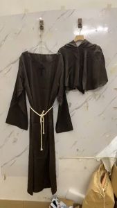 Medieval Monks Hooded Robe Costume Halloween Costume Adult Cosplay for Men Women