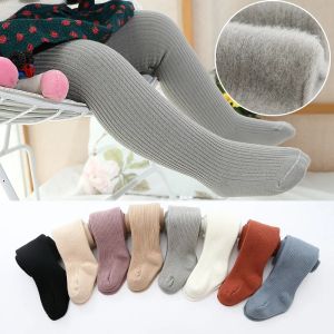 0-6Y Winter Infant Baby Girls Fleece Lining Stripes Leggings Plus Thick Warmth Cotton Tights Toddler Kids Keep Warm Pantyhose