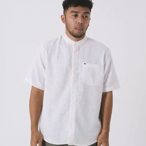 M Gee Baju Koko Lengan Pendek Kemeja Pria Mgee Alfero C100 White