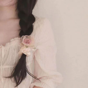 Winter Ultra-Fairy Flower Hair Accessories: Pink Innate Hair Ring INS Air Quality Warm Soft Seamless Head Rope Minority Mountain Tea Hair Ornaments