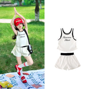 Princess Girl Summer Outfit Short Sleeve T-Shirt And Shorts Set Casual Cotton Blend Two-Piece Suit for Kids Ages 3-10