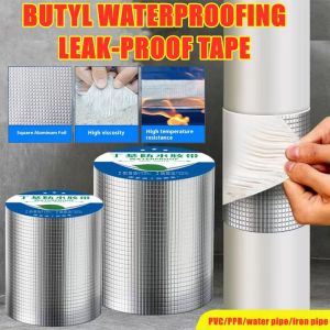 Aluminum Foil Butyl Waterproof Tape For Roof Leak Roof Sealant Wall Crack Pandikit sa Bubong Tape  Size Roof Tape Sealant Waterproof Aluminum Foil Butyl Self Adhesive Super Strong Tape For Roof Leak Duck Sticker Tape