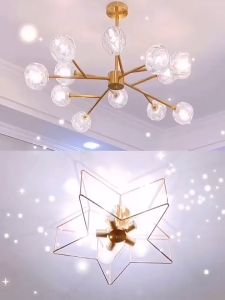 Đèn Ốp Trần Ngôi Sao 5 Cánh Đèn Trần Bắc Âu Hiện Đại Đơn Giản Phòng Ngủ/ Phòng Khách