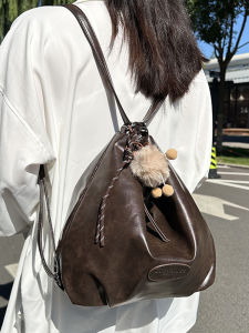 Vintage Retro Backpack Crossbody Bag Two-In-One Large Capacity Casual Womens Bag Shoulder Bag Commuter Campus Leisure Bag