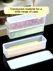 3Pcs Sealed Food Box Noodles Storage Box Pasta Fresh-keeping Container Fridge Storage Organizer