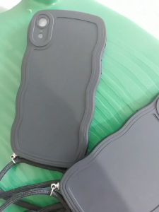 SOFTCASE GELOMBANG WAXY MACARON LANYARD - Case Fullcover for iPhone 14 13 12 11 PRO PROMAX XSMAX XR X XS 7 8 7+ 8+ SE2020 Series