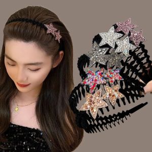 Glitter Rhinestone Stars Hairbands Shinny Sequins Headbands for Women Girls Fashion Korean Hair Accessories