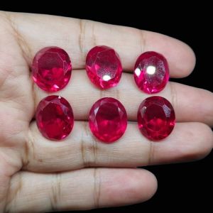 Batu permata merah siam cutting jumbo sintetic murah
