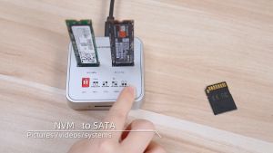 MAIWO 2Bay SSD Clone Docking Station NVMe M2 SSD Cloner SATA M2  Cloner NVMe Enclosure Type C 10Gbps Compatible M.2 SSD 2230 2242 2280 22110 to 4TB Screwless Design