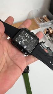 Jam Tangan Seven Minute Kotak M770 LS-845SAR / Jam Tangan Fashion Pria Tali Rubber Diameter 45 cm