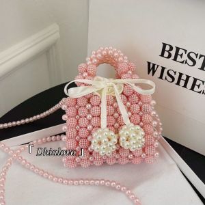 Berry Mini Beaded Bag Pink | Berry Mini Pearl Bag | Tas Manik Monte Berry Mini Lucu | by dhialova