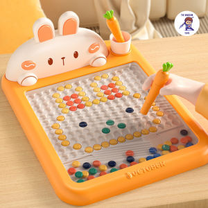 Bảng Vẽ Xếp Hình Nam Châm Thỏ - Đồ Chơi Giáo Dục Sáng Tạo Tặng Kèm Bút Từ Tính Và Thẻ Tham Khảo