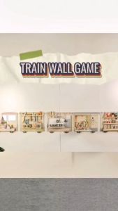 BYJ Wooden Train Wall Game Interactive Activity Board Busy Board Preschool Toy