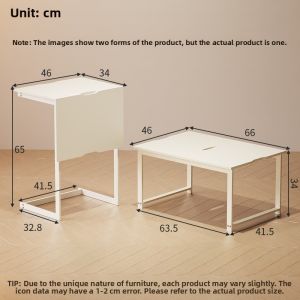 Modern Minimalist Living Room Sofa Side Table Small Tea Table Bedroom Computer Desk Cream Style Home Use Balcony Table