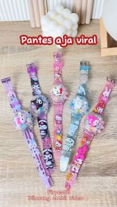 Jam Tangan Anak Karakter Sanrio Labubu Lengkap Spin Lampu dan Musik Untuk Anak-Anak