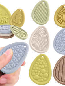 SensoryStone Soft Silicone Texture Toy Set for Children And Adults Stress Relief Squeezable Toy Geometric And Drop Shape