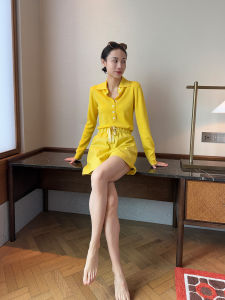 the Ease Comfortable Lamb Skin Classic Versatile Shorts YP26047 Straight Leg Pants Ladies Casual Wear Spring Season Natural Waist