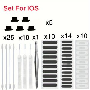 75pcs Phone Charging Port Cleaner Kit for IPhone/Samsung/Xiaomi Type C/Speaker Dust Plug & Mesh Cleaning Tool