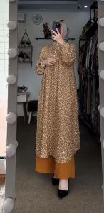 Set Tunik Aliya Rayon Diamond Busui Gamis Baru