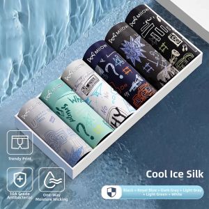 MiiOW | Ice Silk Printed Briefs For Teen Boys