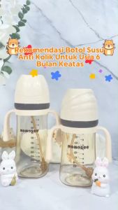 Momosee 3in1 Tritan Botol Susu Bayi Anti Kolik Botol Minum Anak Sedotan Wide Neck BPA Free BB42