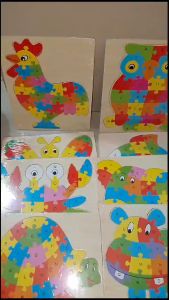 Puzzle Kayu Kecil Abjad Untuk Anak Motif Hewan Lucu Mainan Edukasi Balita