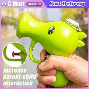 Kids Pull-Out Water Gun Toys for Children Shark Cartoon Design Summer Play Beach Watergun Sprinkler Bathroom Shower Bath Toys